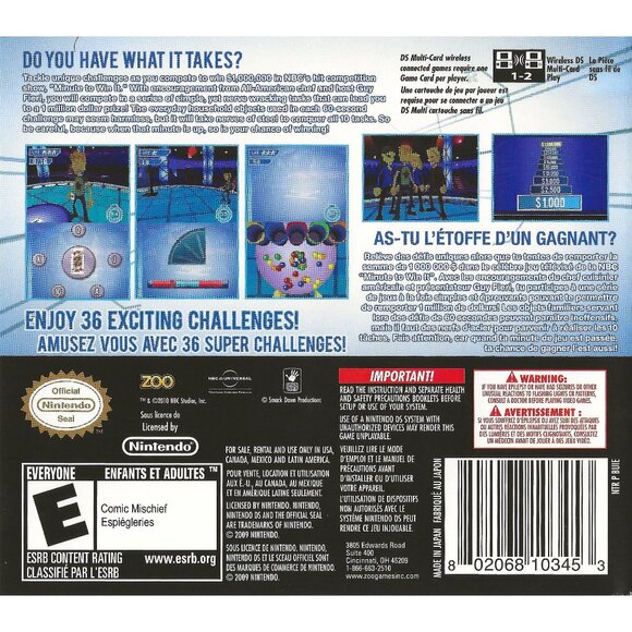 Minute to Win It Nintendo DS 2010 Game Cartridge Only multiplayer Fieri - Picture 6 of 6